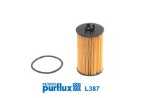 PURFLUX L387 - Altura [mm]: 105<br>Tipo de filtro: Cartucho filtrante<br>Diámetro exterior 1 [mm]: 57<br>Diám. int. 1 [mm]: 21<br>Diám. int. 2[mm]: 25<br>