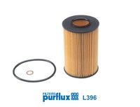 PURFLUX L396 - Altura [mm]: 131<br>Diámetro exterior [mm]: 66<br>Tipo de filtro: Cartucho filtrante<br>Diám. int. 1 [mm]: 25<br>Diám. int. 2[mm]: 25<br>