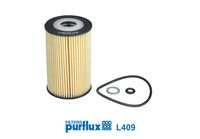 PURFLUX L409 - Altura [mm]: 104<br>Diámetro exterior [mm]: 66<br>Tipo de filtro: Cartucho filtrante<br>Diám. int. 1 [mm]: 25<br>Diám. int. 2[mm]: 25<br>