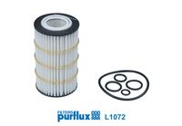 PURFLUX L1072 - Altura [mm]: 115<br>Tipo de filtro: Cartucho filtrante<br>Diámetro exterior 1 [mm]: 65<br>Diám. int. 1 [mm]: 31<br>Diám. int. 2[mm]: 31<br>