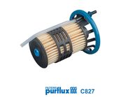 PURFLUX C827 - Tipo de filtro: sin calefacción de filtro<br>Altura [mm]: 208<br>Diámetro exterior [mm]: 89<br>Tipo de filtro: Filtro de tubería<br>Ø entrada [mm]: 8<br>Ø salida [mm]: 10<br>