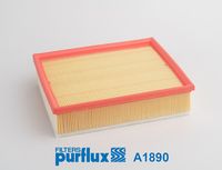 PURFLUX A1890 - Longitud [mm]: 254<br>Ancho [mm]: 212<br>Altura [mm]: 54<br>Forma: rectangular<br>Tipo de filtro: Cartucho filtrante<br>
