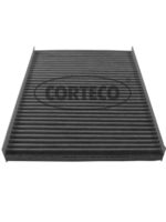 CORTECO 80001775 - Tipo de filtro: Filtro de partículas<br>Equipamiento de vehículo: para vehículos con/sin climatización<br>Longitud [mm]: 262<br>Ancho [mm]: 208<br>Altura [mm]: 20<br>Peso [kg]: 0,047<br>