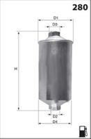 COMLINE EFF015 - Preparación del combustible: Inyección de gasolina<br>Tipo de filtro: Filtro de tubería<br>Diámetro [mm]: 80<br>Diámetro exterior 1 [mm]: 88<br>Altura [mm]: 155<br>Rosca, entrada: M 14 x 1,5<br>Rosca, salida: M 12 x 1,5<br>