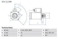 BOSCH 0986021741 - Motor de arranque