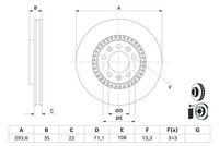 BOSCH 0 986 479 E32 - Disco de freno