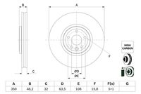 BOSCH 0986479G33 - Disco de freno