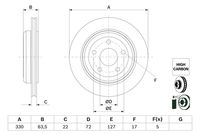 BOSCH 0986479G84 - Disco de freno