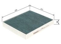BOSCH 0986628536 - Filtro, aire habitáculo - FILTRO+