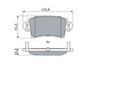BOSCH 0 986 494 043 - Juego de pastillas de freno
