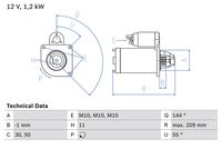 BOSCH 0986021671 - Motor de arranque