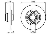 BOSCH 0986478557 - Disco de freno