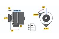 BOSCH 0986032800 - Alternador