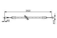 BOSCH 1987482029 - Cable de accionamiento, freno de estacionamiento