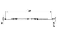 BOSCH 1987482491 - Cable de accionamiento, freno de estacionamiento