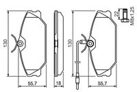 BOSCH 0 986 461 765 - Juego de pastillas de freno