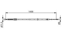BOSCH 1987482789 - Cable de accionamiento, freno de estacionamiento