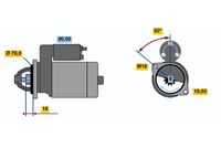 BOSCH 0986020701 - Motor de arranque