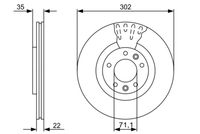 BOSCH 0986479500 - Disco de freno