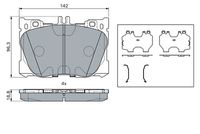 BOSCH 0 986 424 335 - Juego de pastillas de freno
