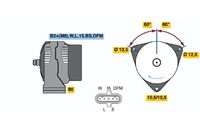 BOSCH 0124555032 - Alternador