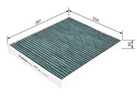 BOSCH 0986628525 - Filtro, aire habitáculo - FILTRO+