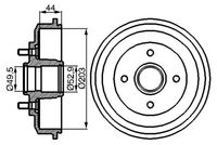 BOSCH 0986477102 - Tambor de freno