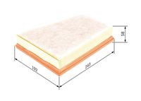 BOSCH F026400250 - Filtro de aire