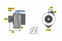 BOSCH 0986035501 - Alternador