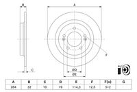 BOSCH 0986479J22 - Disco de freno