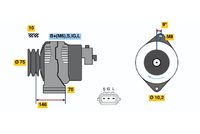 BOSCH 0986046381 - Alternador