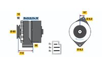 BOSCH 0986033350 - Alternador