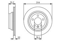 BOSCH 0986479S54 - Disco de freno