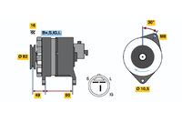 BOSCH 0986043121 - Alternador