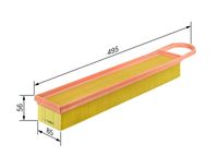 BOSCH F026400050 - Filtro de aire