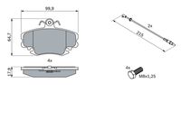 BOSCH 0 986 467 720 - Juego de pastillas de freno