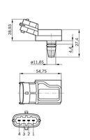 BOSCH 0 281 002 573 - Sensor, presión de sobrealimentación