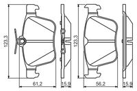 BOSCH 0 986 495 346 - Juego de pastillas de freno