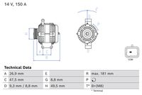 BOSCH 0986086390 - Alternador