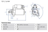 BOSCH 0986027480 - Motor de arranque