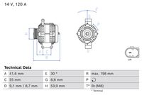 BOSCH 0986085010 - Alternador
