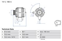 BOSCH 0986084660 - Alternador