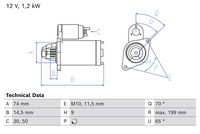 BOSCH 0 986 027 040 - Motor de arranque