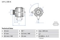 BOSCH 0 986 083 040 - Alternador