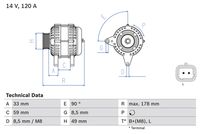 BOSCH 0986045241 - Alternador