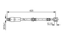 BOSCH 1 987 476 386 - Tubo flexible de frenos