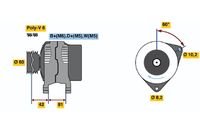 BOSCH 0986038660 - Alternador