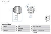 BOSCH 0 986 049 221 - Alternador