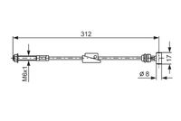 BOSCH 1987477517 - Cable de accionamiento, freno de estacionamiento