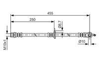 BOSCH 1987481389 - Tubo flexible de frenos
